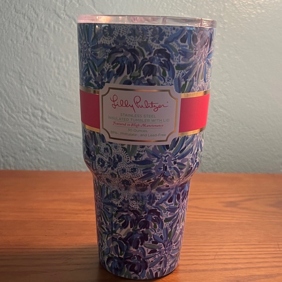 Lilly Pulitzer Other - Lilly Pulitzer Stainless Steel 30 oz. insulated Tumbler w/ lid High Manetenance